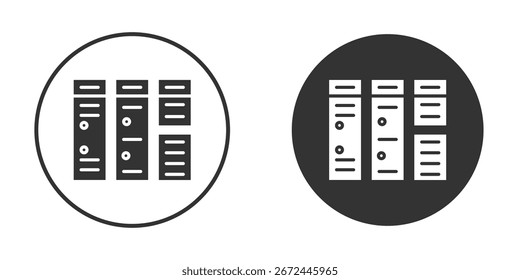 Clipart de Vector de iconos de armarios en colores negros. adecuado para trabajos gráficos