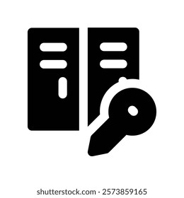 lockers icon. vector glyph icon for your website, mobile, presentation, and logo design.