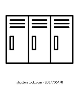 Lockers icon vector image. Can also be used for web apps, mobile apps and print media.