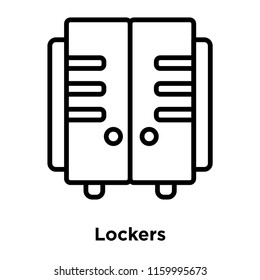 Lockers icon vector isolated on white background, Lockers transparent sign , line or linear sign, element design in outline style