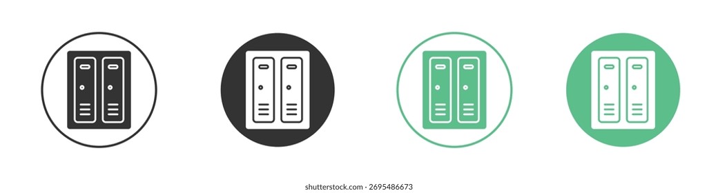 Lockers icon vector pictogram for ui ux interface elements