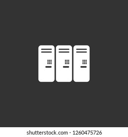 lockers icon vector. lockers sign on black background. lockers icon for web and app