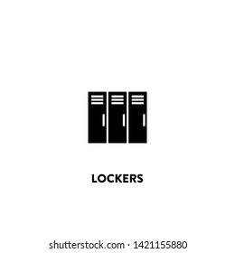 lockers icon vector. lockers sign on white background. lockers icon for web and app