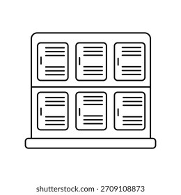 Icono de armarios con fondo blanco Ilustración de stock de Vector