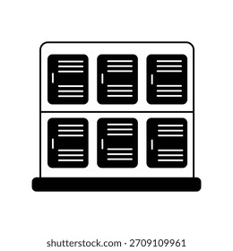 Icono de armarios con fondo blanco Ilustración de stock de Vector