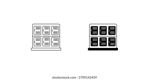 Icono de armarios con fondo blanco Ilustración de stock de Vector