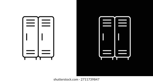 Símbolo de Vector de iconos de armarios con líneas de trazo editables para Diseños web