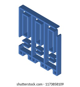Lockers isometric left top view 3D icon