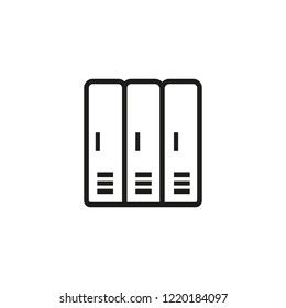 Lockers line icon. Closet, store, metal. Safety concept. Can be used for topics like storage, personal items, dressing