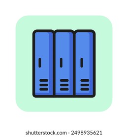 Lockers line icon. Closet, store, metal. Safety concept. Can be used for topics like storage, personal items, dressing