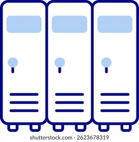 Lockers Line vector Icon Design