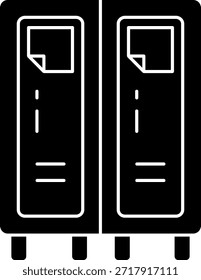 Diseño de icono de Vector de línea de armarios