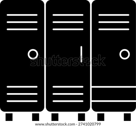 Lockers Line vector Icon Design