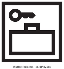 Icono moderno del Vector de los armarios – Plantilla mínima del símbolo de la ilustración para el diseño móvil del UI del App del Web