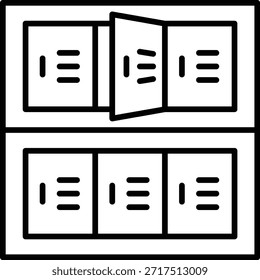 Icono de Vector de armarios. Se puede utilizar para aplicaciones de impresión, móviles y de Web.