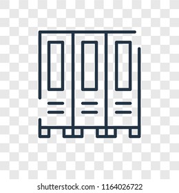 Lockers vector icon isolated on transparent background, Lockers logo concept
