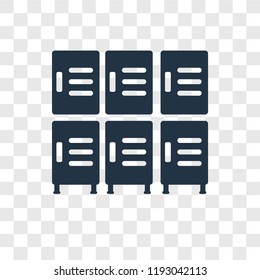 Lockers vector icon isolated on transparent background, Lockers transparency logo concept