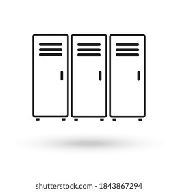 Lockers vector icon on white background. Flat vector lockers icon symbol