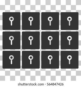 Lockers vector pictograph. Style is flat graphic symbol.