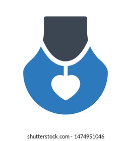 locket glyph colour vector icon