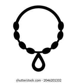Locket Glyph-Stil-Vektorsymbol, das leicht modifiziert oder bearbeitet werden kann 