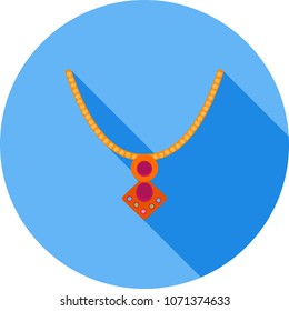 Locket, gold icon