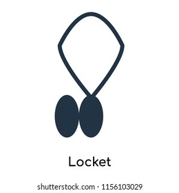 Locket icon vector isolated on white background. thin symbols or lined elements in outline style