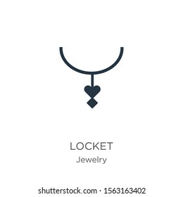 Locket icon vector. Trendy flat locket icon from jewelry collection isolated on white background. Vector illustration can be used for web and mobile graphic design, logo, eps10