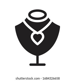 locket vector glyph flat icon 