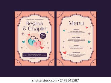 Lockets Hochzeit Einladung Vorlage Card