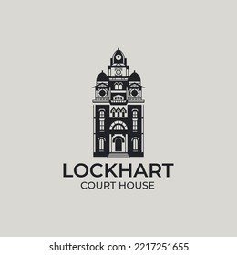 Lockhart courthouse logo template vector, perfect for architecture, travel, tourism, etc.