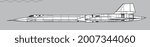 Lockheed SR-71 Blackbird. Vector drawing of strategic reconnaissance aircraft. Side view. Image for illustration and infographics.