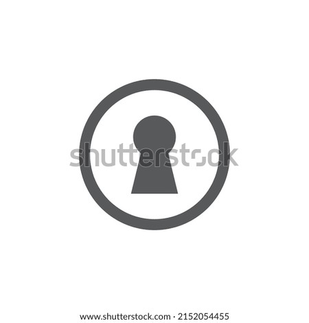 Lockhole flat icon. Symbol of access and issues solving