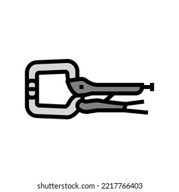 locking clamp color icon vector. locking clamp sign. isolated symbol illustration