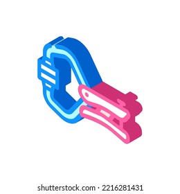 locking clamp isometric icon vector. locking clamp sign. isolated symbol illustration