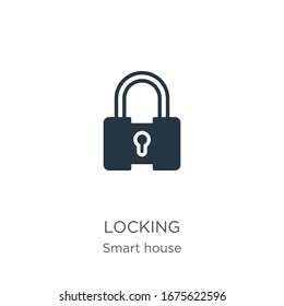 Locking icon vector. Trendy flat locking icon from smart house collection isolated on white background. Vector illustration can be used for web and mobile graphic design, logo, eps10