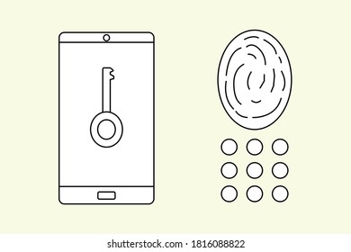 The locking method on a smartphone is fingerprint sensing or using a pattern