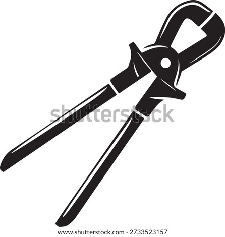 Locking pliers and adjustable gripping hand tool icon