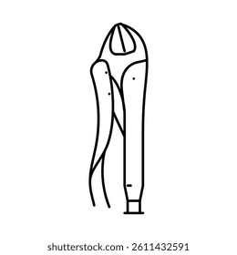 locking pliers line icon vector. locking pliers sign. isolated contour symbol black illustration