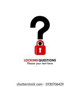 Locking question logo template illustration