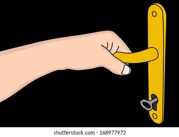 Locking up or unlocking door