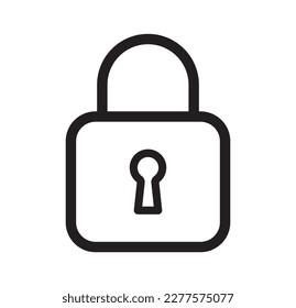 icono de bloqueo. ilustración de línea vectorial