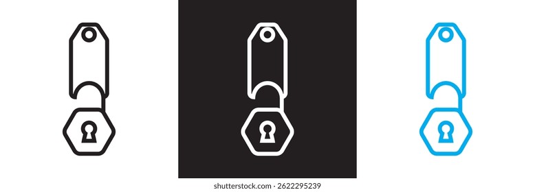 Lockout tagout icon.  Vector for websites, mobile interfaces, presentations, banner, visual branding etc. Vector illustration. isolated on white and black background. EPS 10