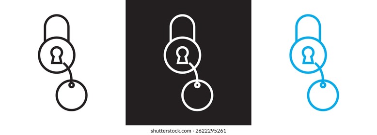 Lockout tagout icon.  Vector for websites, mobile interfaces, presentations, banner, visual branding etc. Vector illustration. isolated on white and black background. EPS 10