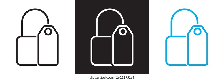 Lockout tagout icon.  Vector for websites, mobile interfaces, presentations, banner, visual branding etc. Vector illustration. isolated on white and black background. EPS 10