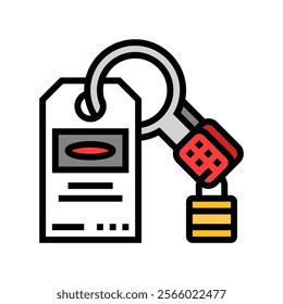 lockout tagout injury prevention color icon vector. lockout tagout injury prevention sign. isolated symbol illustration