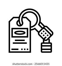 lockout tagout injury prevention line icon vector. lockout tagout injury prevention sign. isolated contour symbol black illustration