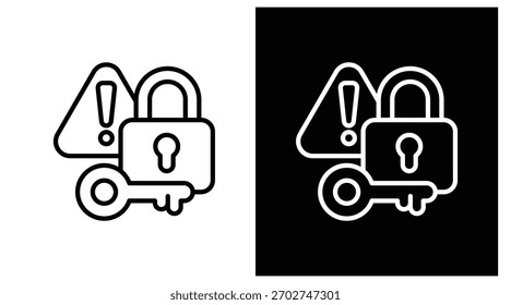 Lockout Versión de dos tonos en fondo blanco y negro