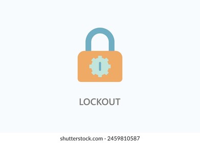 Lockout Vector Icon Or Logo Illustration