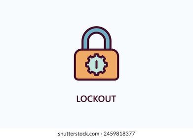 Lockout Vector Icon Or Logo Illustration